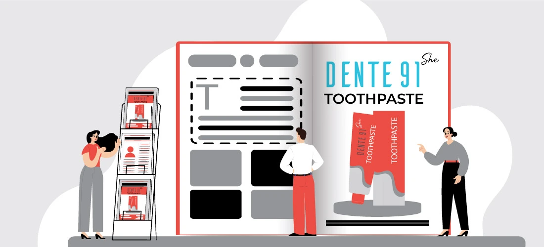Dente 91 revolutionizing oral hygiene with She toothpaste. Product Image