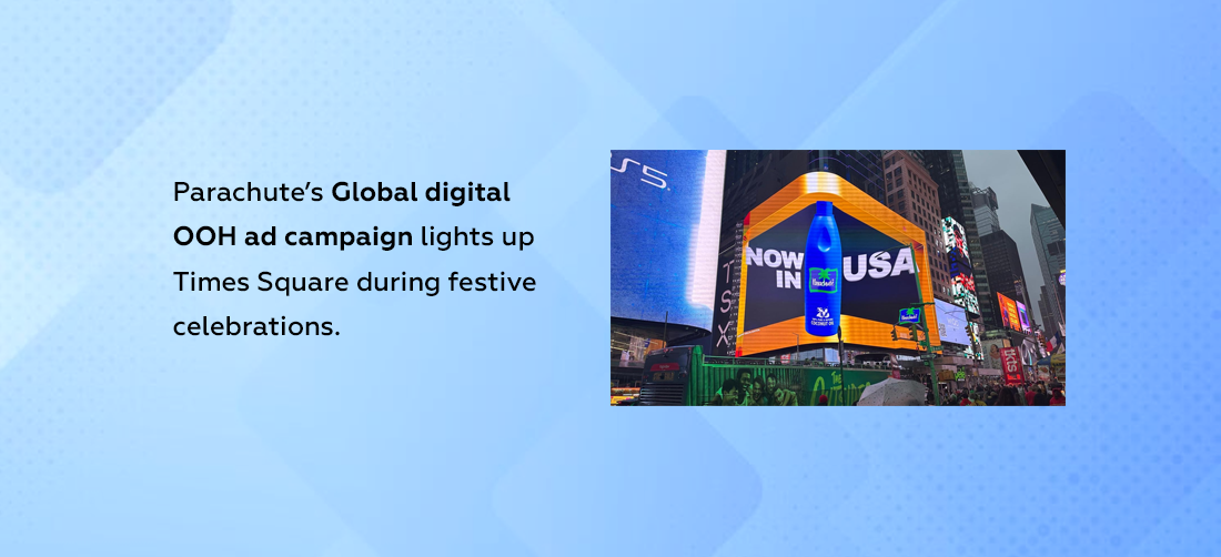 Parachute’s Global digital OOH ad campaign lights up Times Square during festive celebrations Product Image