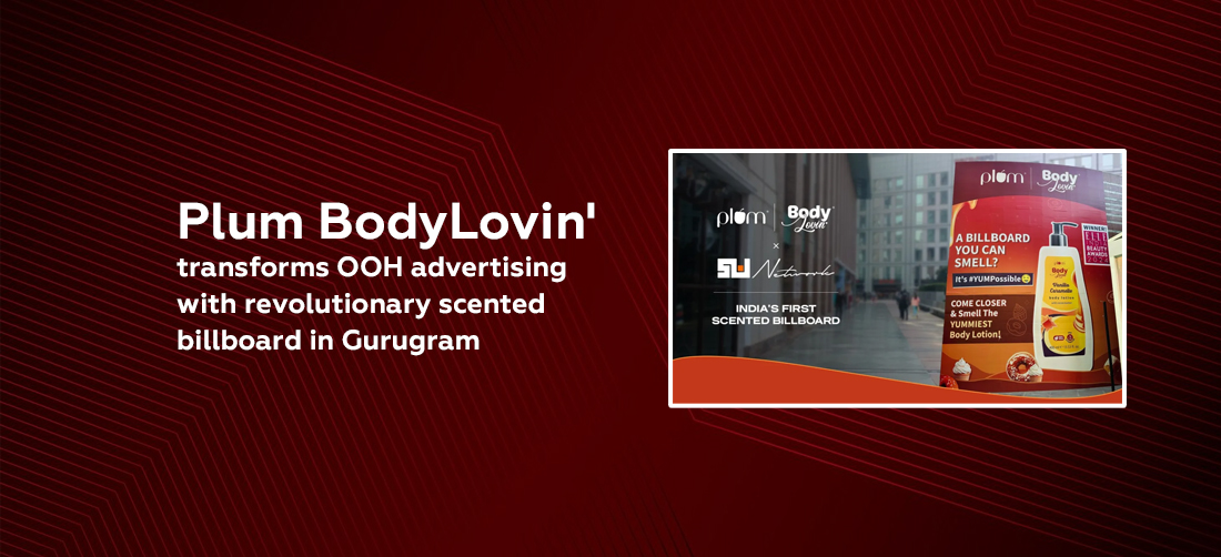Plum BodyLovin' transforms OOH advertising with revolutionary scented billboard in Gurugram Product Image