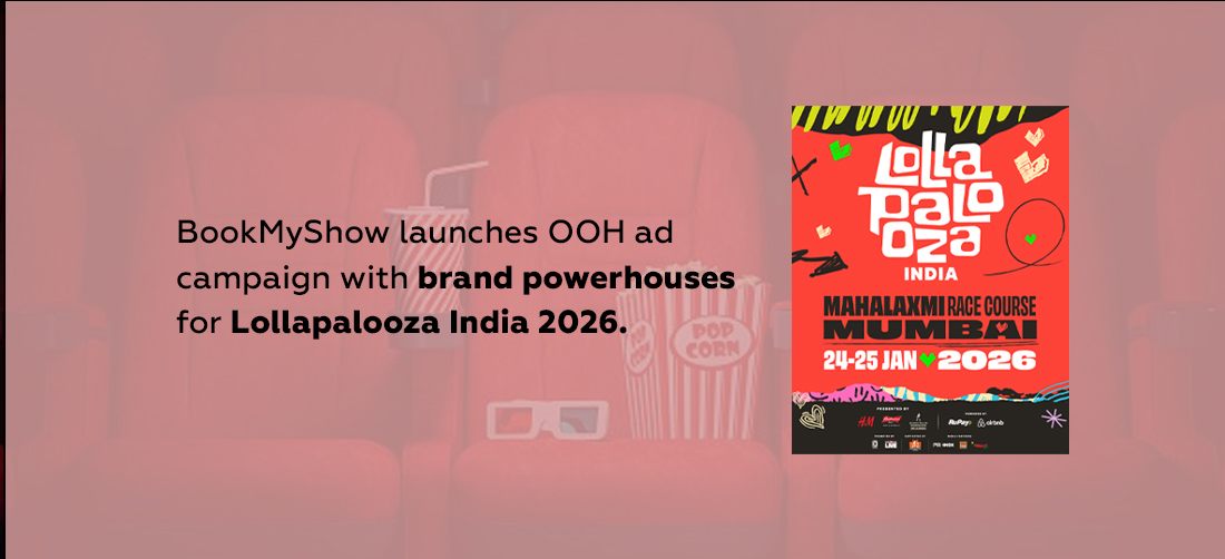 BookMyShow launches OOH ad campaign with brand powerhouses for Lollapalooza India 2026 Product Image