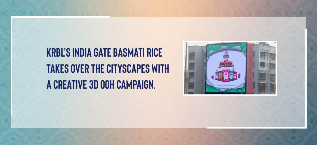 KRBL’s India gate basmati rice takes over the cityscapes with a creative 3D OOH campaign Product Image