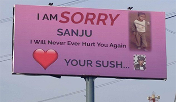 Excellent Publicity’s excellent execution behind the viral "I’m sorry, Sanju..." billboard Product Image