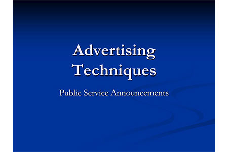 Techniques of Public Service Advertising