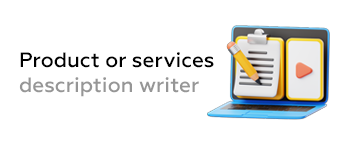 AI Product or services description writer AI Product or services description writer