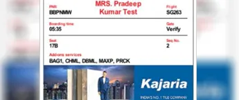 E boarding pass