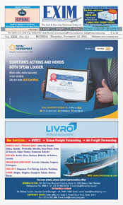 EXIM India Newsletter - Chennai and South India EXIM India Newsletter - Chennai and South India