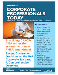 Taxmann's Corporate Professionals Today Taxmann's Corporate Professionals Today