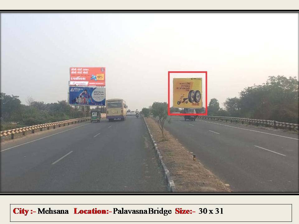 Billboard - Palavasna Bridge, Mehsana, Gujarat