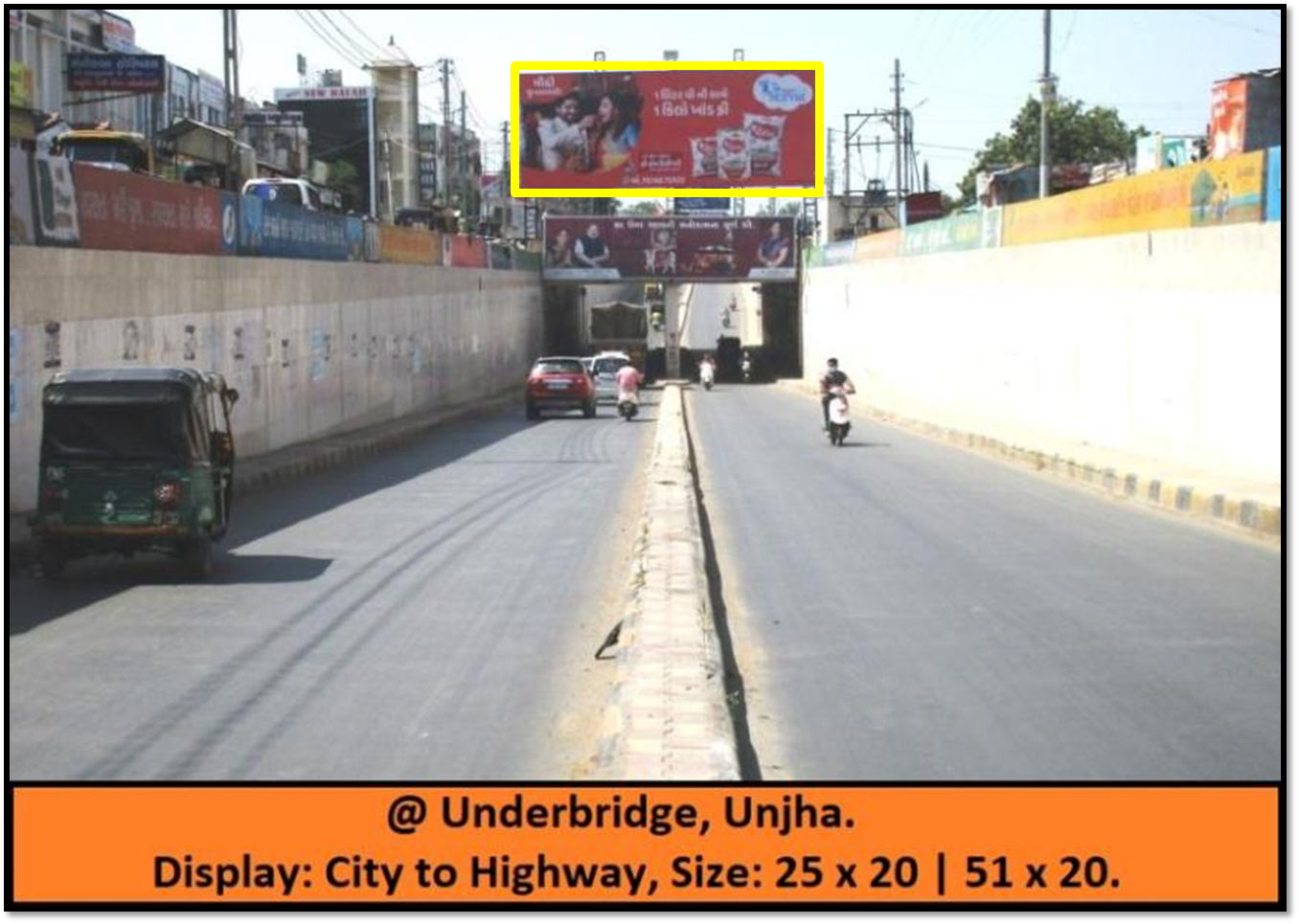 Billboard - Railway underbridge, Unjha, Gujarat Billboard - Railway underbridge, Unjha, Gujarat