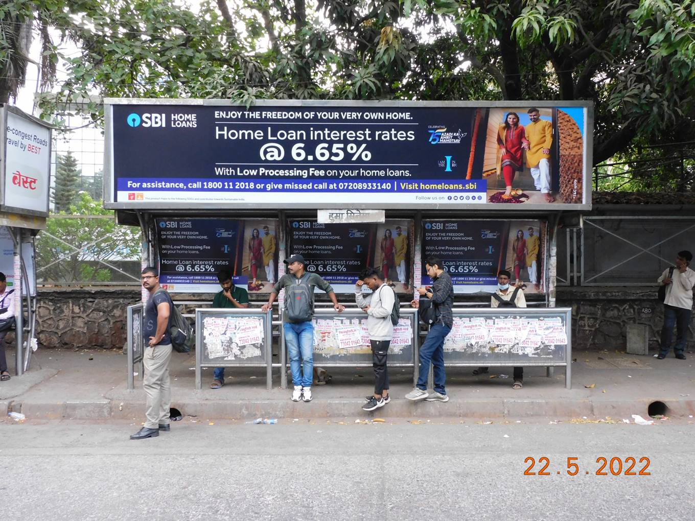 Bus Queue Shelter - L.B.S. Road - O/s Huma Cinema 1, Kanjur Marg, Mumbai, Maharashtra Bus Queue Shelter - L.B.S. Road - O/s Huma Cinema 1, Kanjur Marg, Mumbai, Maharashtra