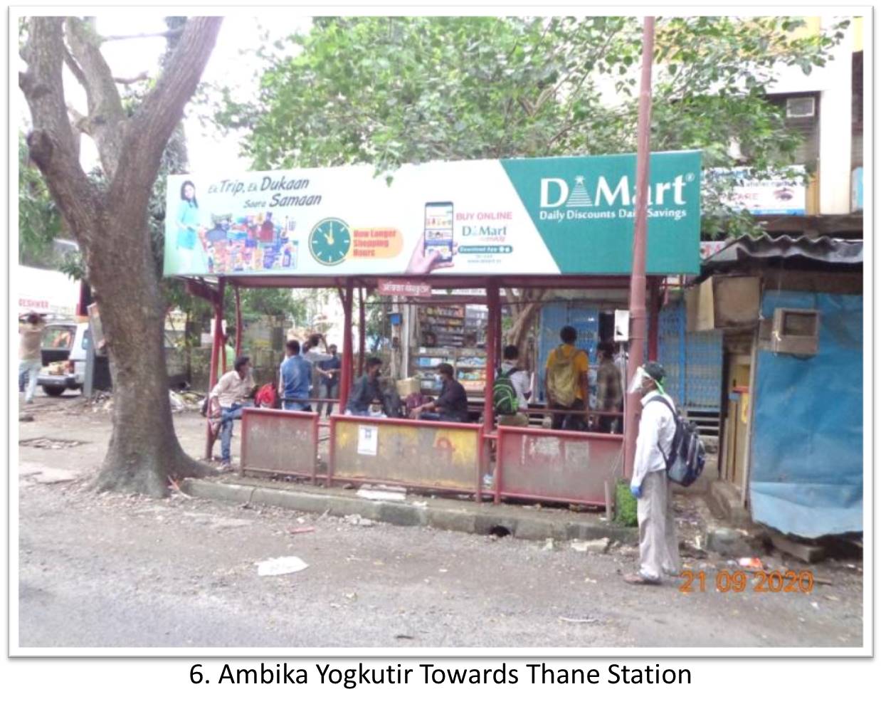 Bus Queue Shelter - - Ambika Yogkutir Towards Thane Station, Thane, Mumbai, Maharashtra Bus Queue Shelter - - Ambika Yogkutir Towards Thane Station, Thane, Mumbai, Maharashtra