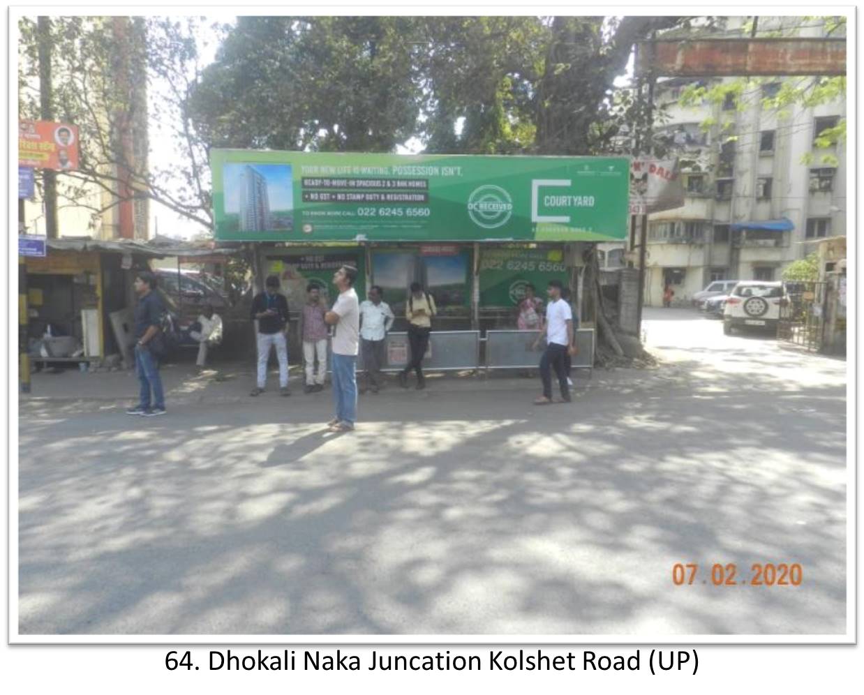 Bus Queue Shelter - - Dhokali Naka Juncation Kolshet Road (UP), Thane, Mumbai, Maharashtra Bus Queue Shelter - - Dhokali Naka Juncation Kolshet Road (UP), Thane, Mumbai, Maharashtra