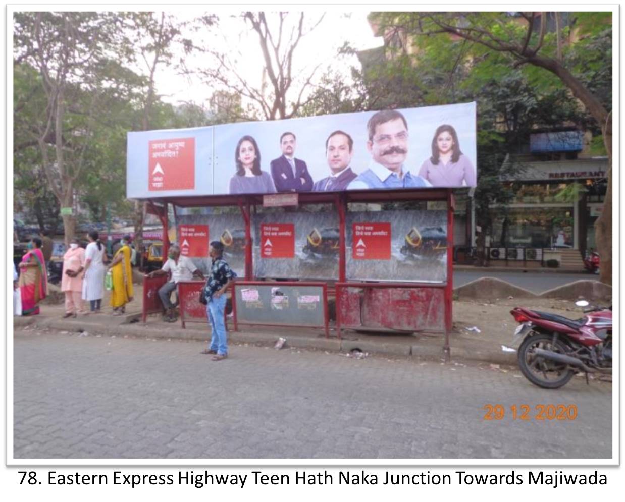 Bus Queue Shelter - - Eastern Express Highway Teen Hath Naka Junction Towards Majiwada, Thane, Mumbai, Maharashtra Bus Queue Shelter - - Eastern Express Highway Teen Hath Naka Junction Towards Majiwada, Thane, Mumbai, Maharashtra