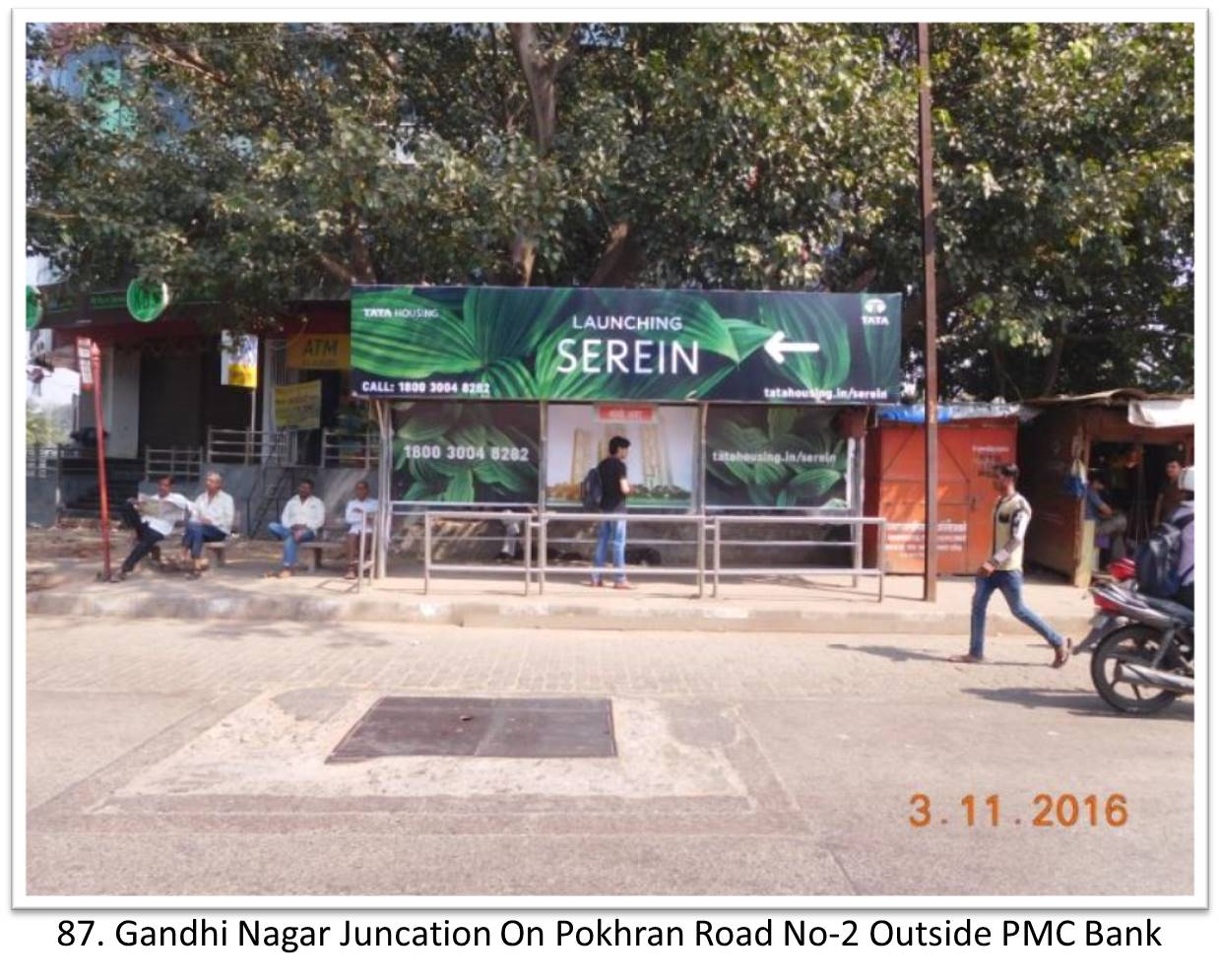 Bus Queue Shelter - - Gandhi Nagar Juncation On Pokhran Road No-2 Outside PMC Bank, Thane, Mumbai, Maharashtra Bus Queue Shelter - - Gandhi Nagar Juncation On Pokhran Road No-2 Outside PMC Bank, Thane, Mumbai, Maharashtra