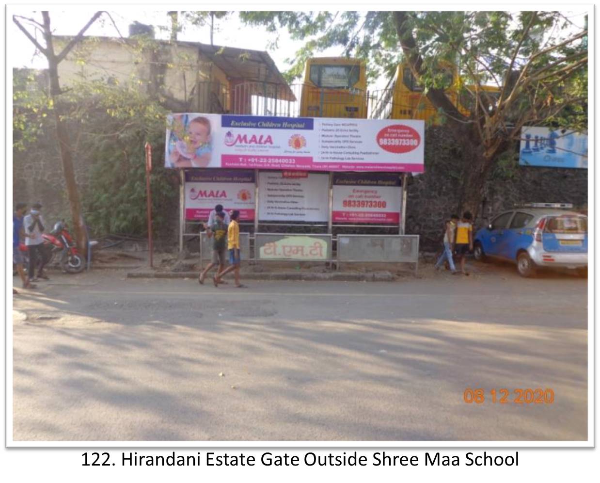 Bus Queue Shelter - - Hirandani Estate Gate Outside Shree Maa School, Thane, Mumbai, Maharashtra Bus Queue Shelter - - Hirandani Estate Gate Outside Shree Maa School, Thane, Mumbai, Maharashtra