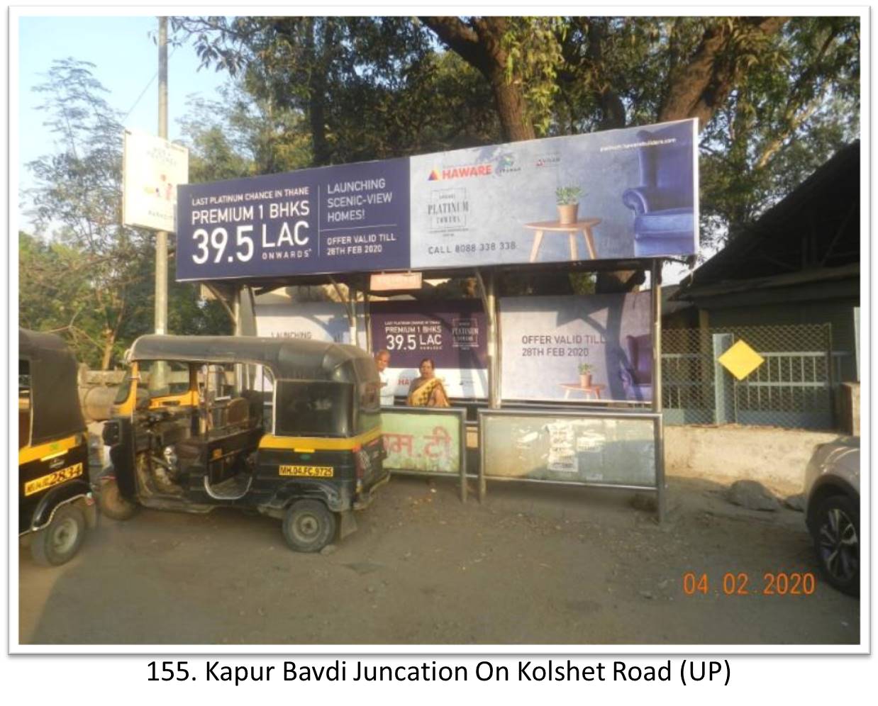 Bus Queue Shelter - - Kapur Bavdi Juncation On Kolshet Road (UP), Thane, Mumbai, Maharashtra Bus Queue Shelter - - Kapur Bavdi Juncation On Kolshet Road (UP), Thane, Mumbai, Maharashtra
