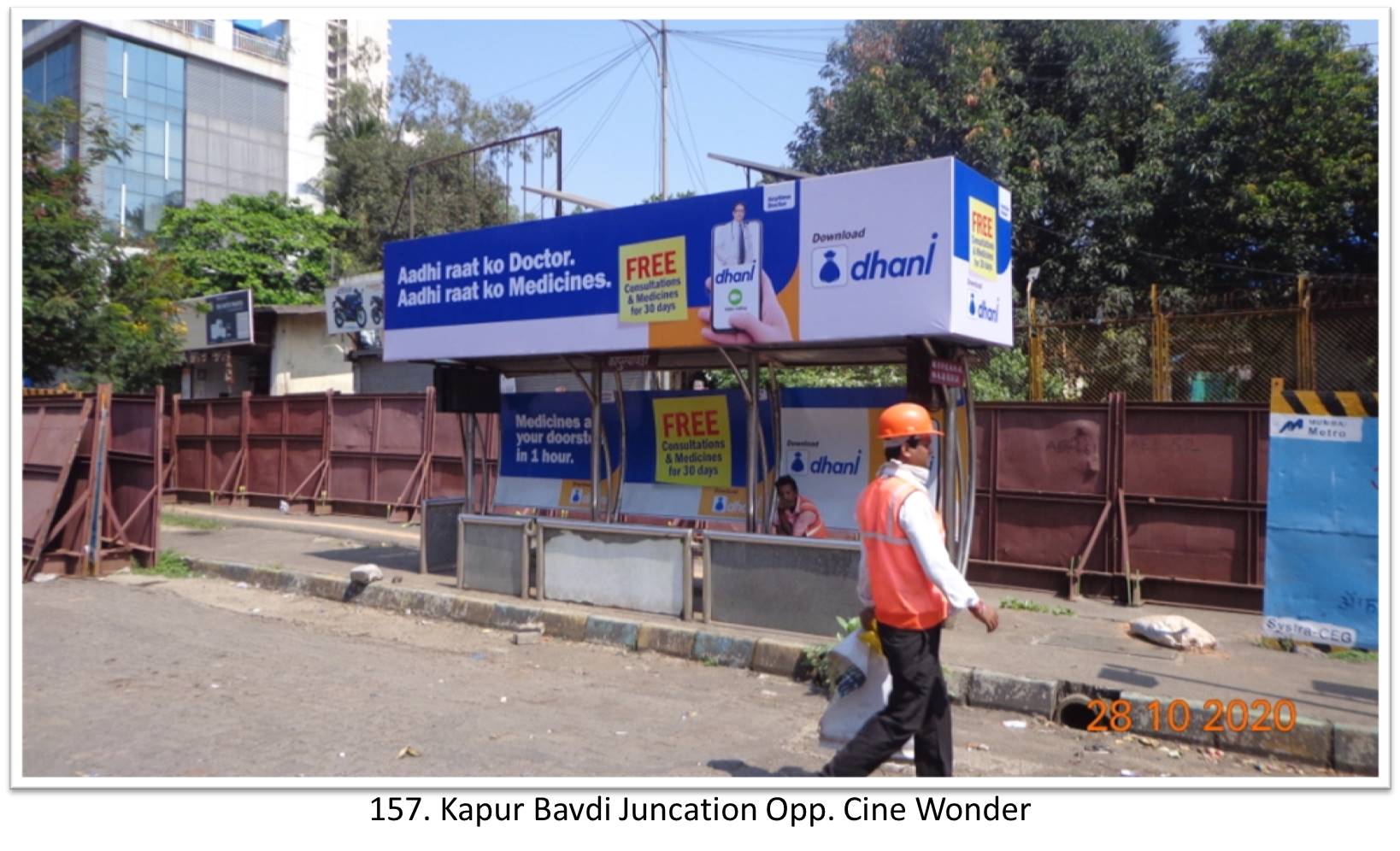 Bus Queue Shelter - - Kapur Bavdi Juncation Opp. Cine Wonder, Thane, Mumbai, Maharashtra Bus Queue Shelter - - Kapur Bavdi Juncation Opp. Cine Wonder, Thane, Mumbai, Maharashtra
