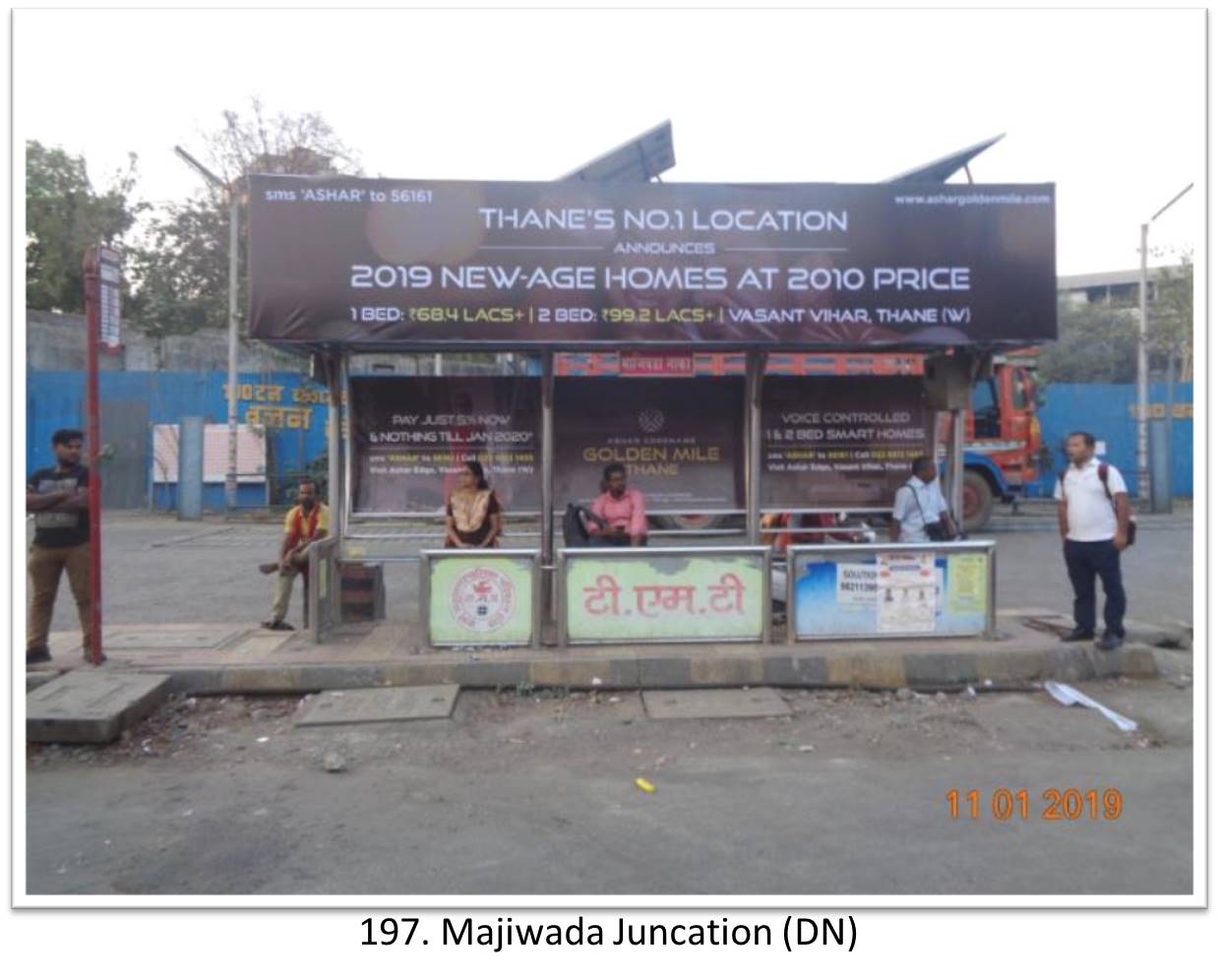 Bus Queue Shelter - - Majiwada Juncation (DN), Thane, Mumbai, Maharashtra Bus Queue Shelter - - Majiwada Juncation (DN), Thane, Mumbai, Maharashtra