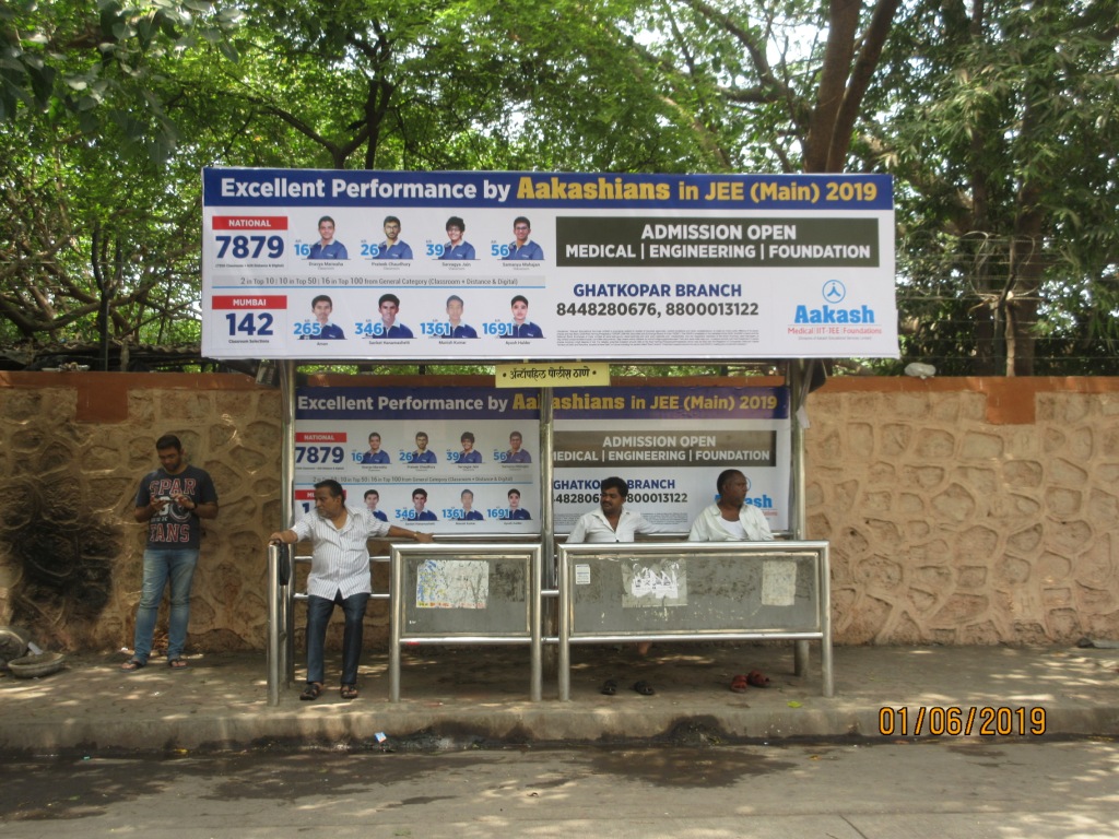 Bus Queue Shelter - - Antop Police Station, Antop Hill, Mumbai, Maharashtra Bus Queue Shelter - - Antop Police Station, Antop Hill, Mumbai, Maharashtra