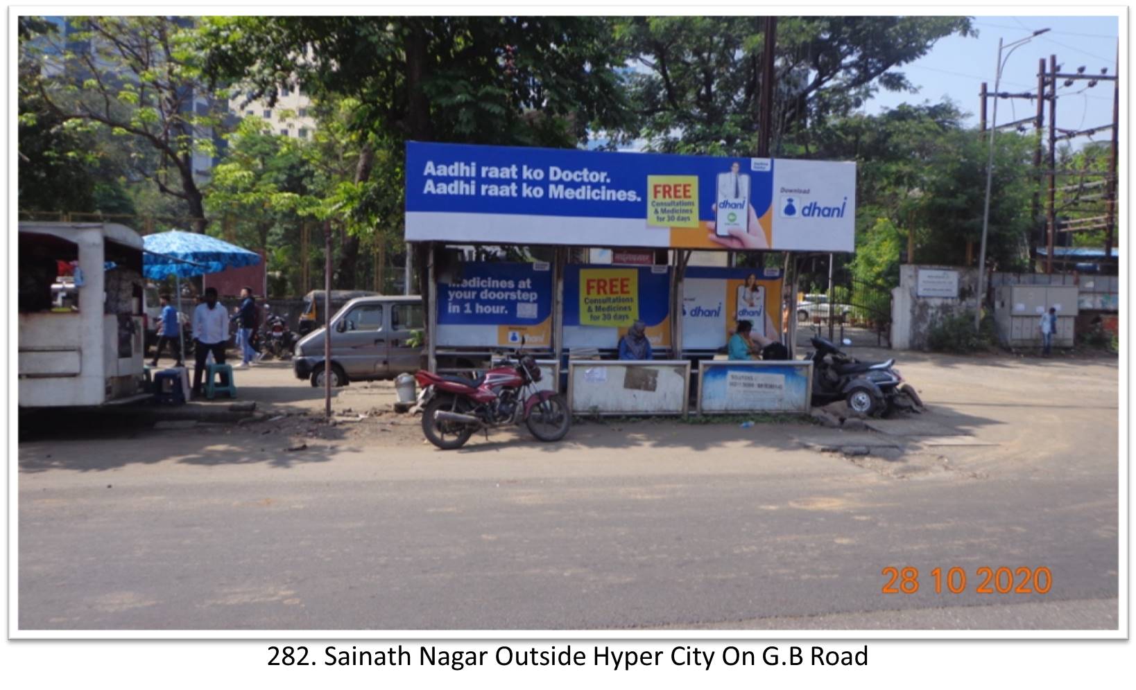 Bus Queue Shelter - - Sainath Nagar Outside Hyper City On G.B Road, Thane, Mumbai, Maharashtra Bus Queue Shelter - - Sainath Nagar Outside Hyper City On G.B Road, Thane, Mumbai, Maharashtra