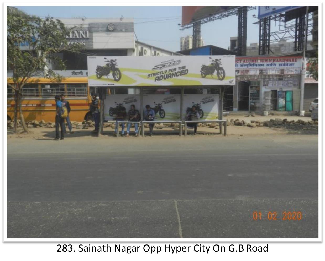 Bus Queue Shelter - - Sainath Nagar Opp Hyper City On G.B Road, Thane, Mumbai, Maharashtra Bus Queue Shelter - - Sainath Nagar Opp Hyper City On G.B Road, Thane, Mumbai, Maharashtra