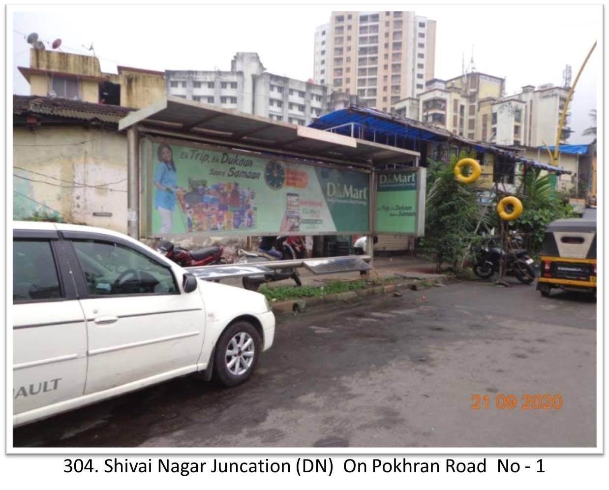 Bus Queue Shelter - - Shivai Nagar Juncation (DN) On Pokhran Road No - 1, Thane, Mumbai, Maharashtra Bus Queue Shelter - - Shivai Nagar Juncation (DN) On Pokhran Road No - 1, Thane, Mumbai, Maharashtra
