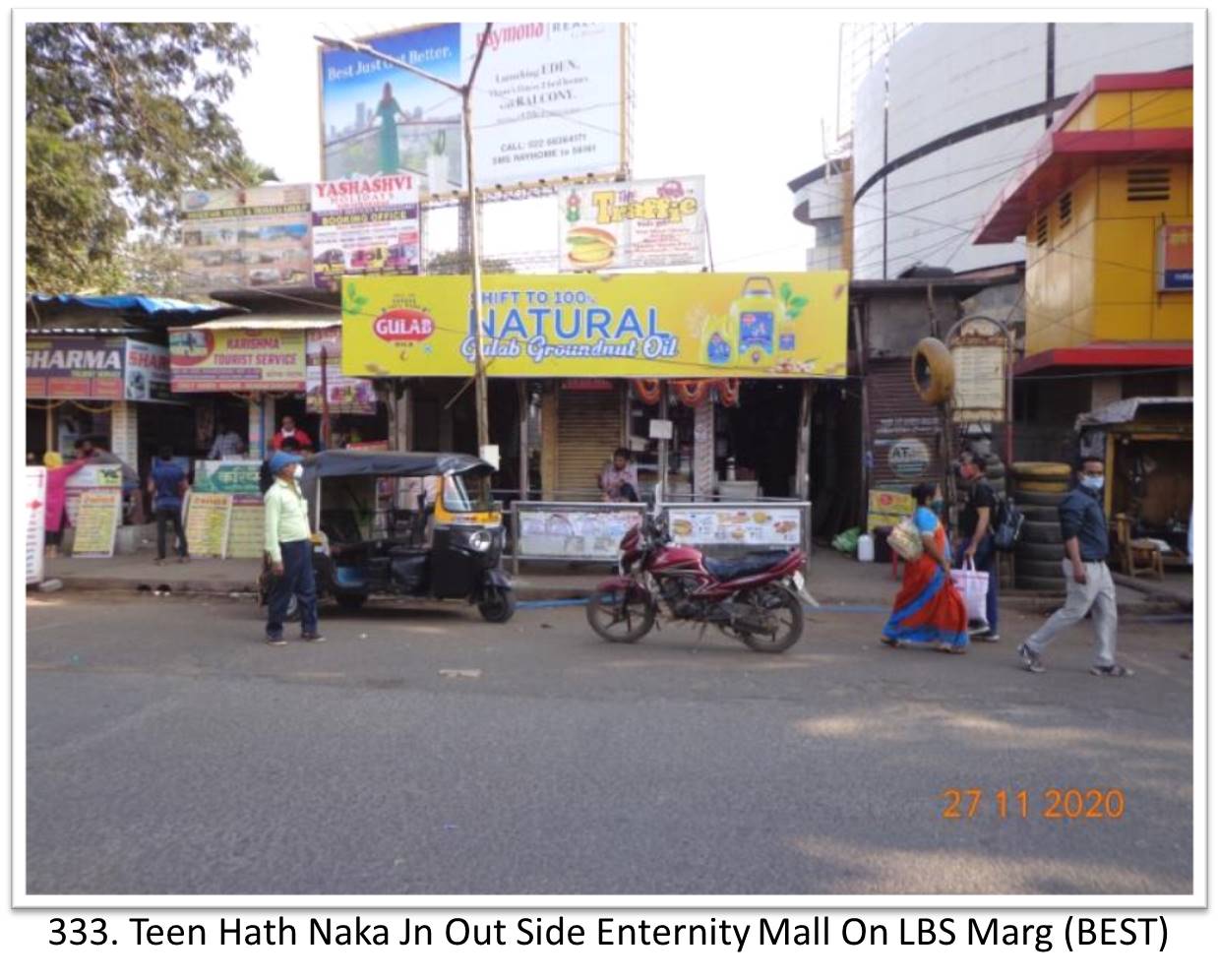 Bus Queue Shelter - - Teen Hath Naka Jn Out Side Enternity Mall On LBS Marg (BEST),   Thane,   Mumbai,   Maharashtra