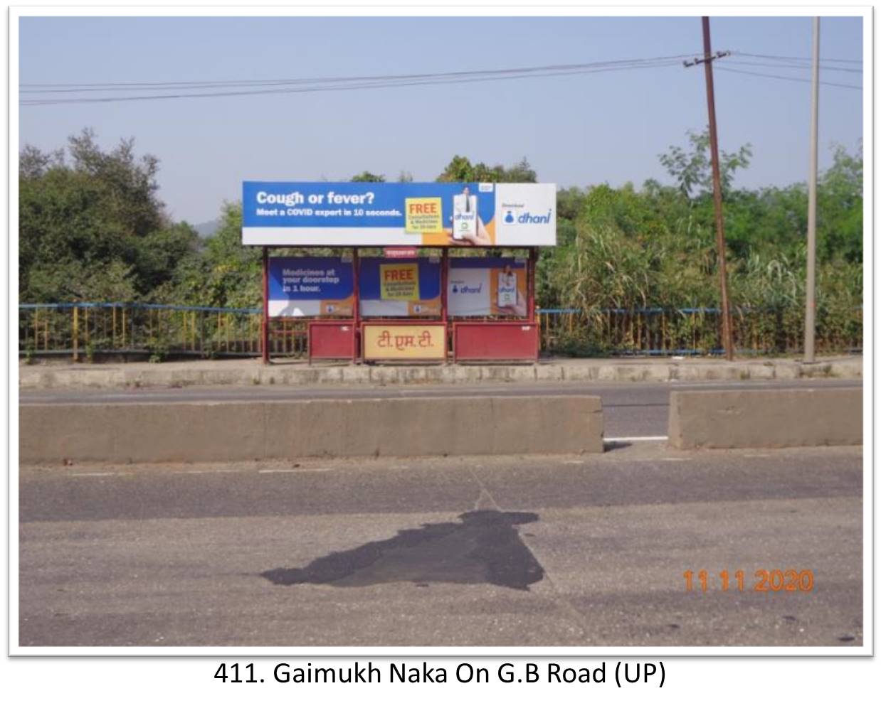 Bus Queue Shelter - - Gaimukh Naka On G.B Road (UP), Thane, Mumbai, Maharashtra Bus Queue Shelter - - Gaimukh Naka On G.B Road (UP), Thane, Mumbai, Maharashtra