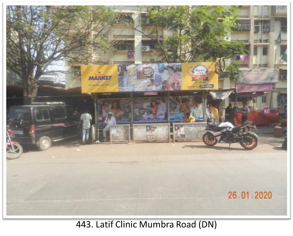 Bus Queue Shelter - - Latif Clinic Mumbra Road (DN), Thane, Mumbai, Maharashtra Bus Queue Shelter - - Latif Clinic Mumbra Road (DN), Thane, Mumbai, Maharashtra