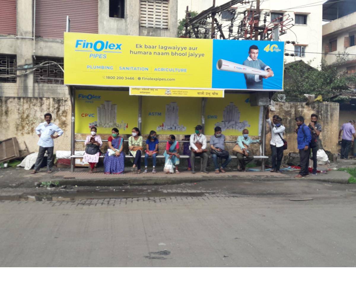 Bus Queue Shelter - Baji Prabhu Chowk - Baji Prabhu Chowk 1 ( Nivashi Stop ),   Dombivali,   Mumbai,   Maharashtra