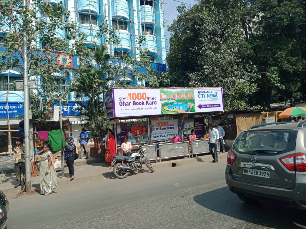 Bus Queue Shelter - V. N. Purav Road - Chembur Naka, Chembur, Mumbai, Maharashtra Bus Queue Shelter - V. N. Purav Road - Chembur Naka, Chembur, Mumbai, Maharashtra
