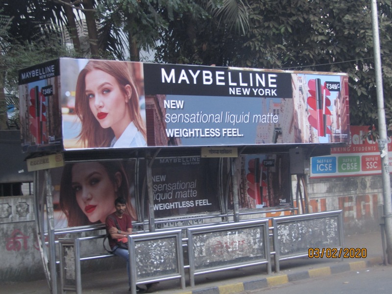 Bus Queue Shelter - M. G. Road - Somaiya College,   Ghatkopar (E),   Mumbai,   Maharashtra
