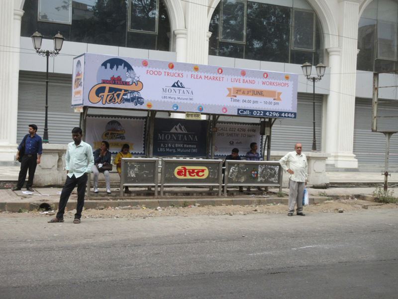 Bus Queue Shelter - L. B. S. Road - Veena Nagar, Mulund (W), Mumbai, Maharashtra Bus Queue Shelter - L. B. S. Road - Veena Nagar, Mulund (W), Mumbai, Maharashtra