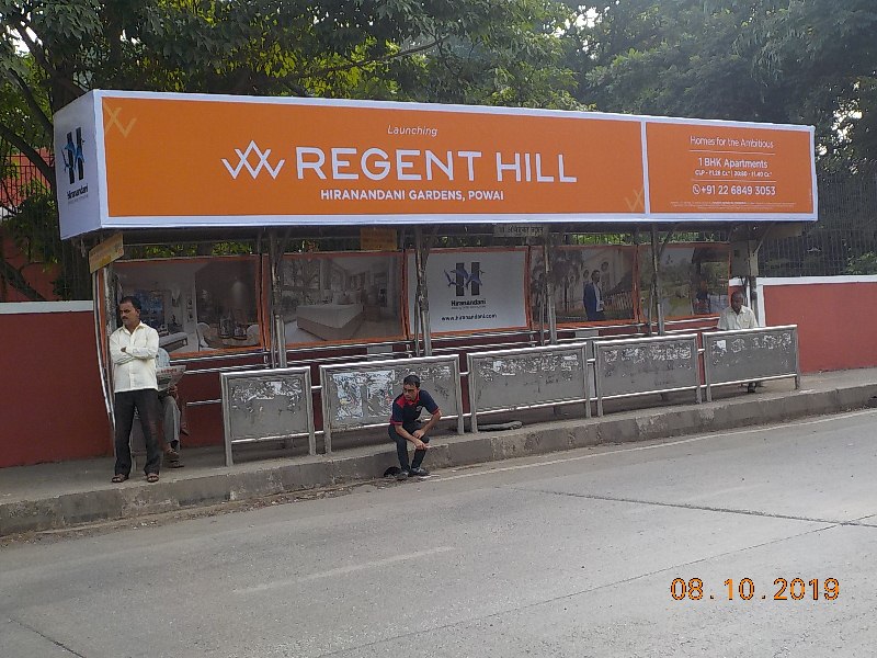 Bus Queue Shelter - Adi Shankaracharya Road - Powai Garden,   Powai,   Mumbai,   Maharashtra