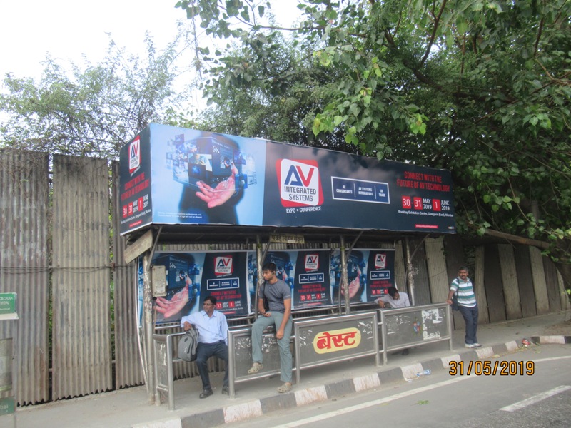 Bus Queue Shelter - Adi Shankaracharya Road - Powai Vihar Complex,   Powai,   Mumbai,   Maharashtra