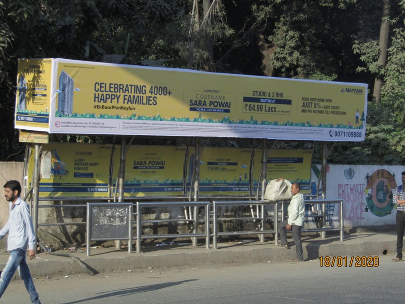 Bus Queue Shelter - Adi Shankaracharya Road - Shipping Corporation, Powai, Mumbai, Maharashtra Bus Queue Shelter - Adi Shankaracharya Road - Shipping Corporation, Powai, Mumbai, Maharashtra