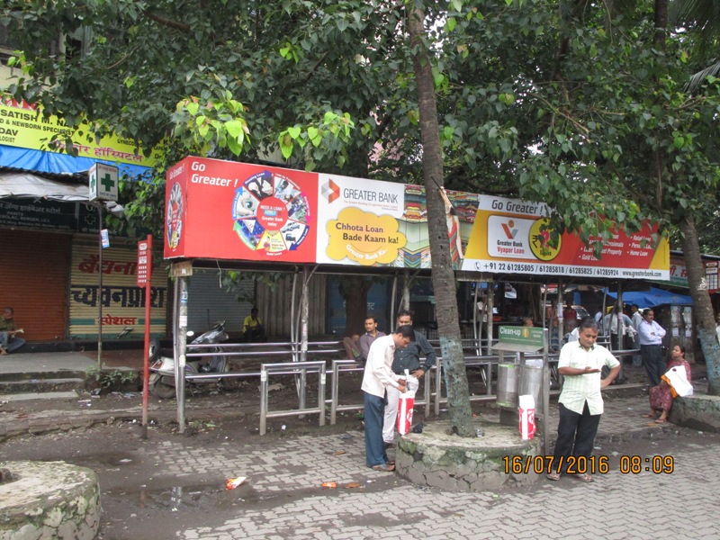 Bus Queue Shelter - L. B. S. Road - Bhandup Police Station,   Bhandup (W),   Mumbai,   Maharashtra