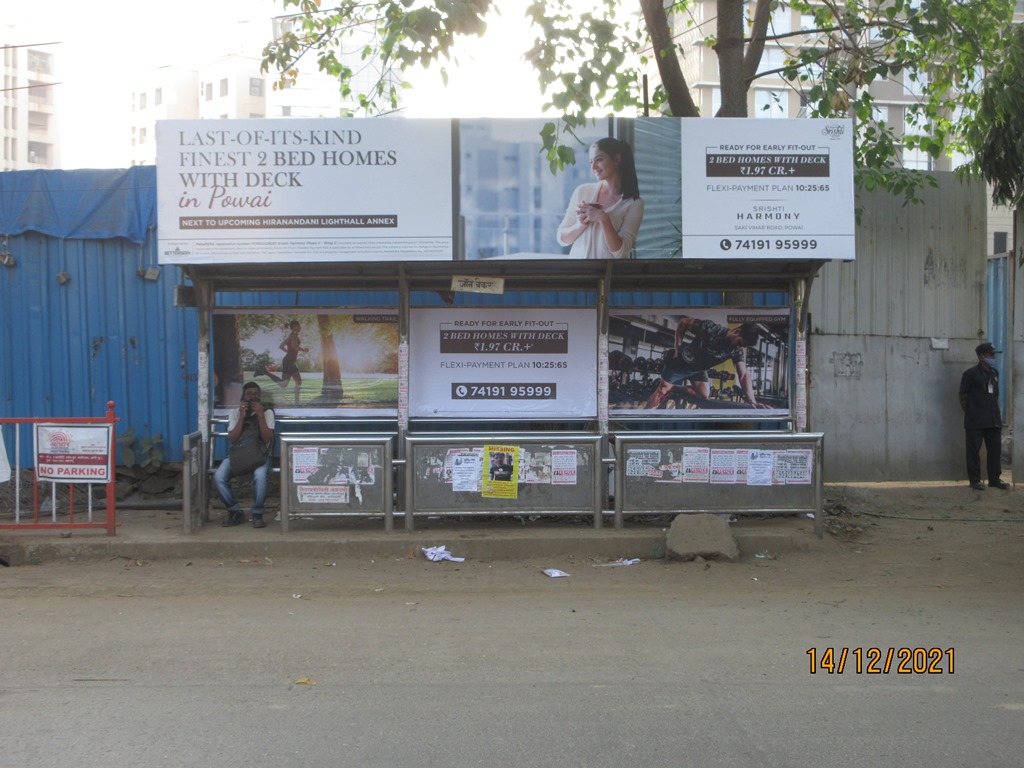 Bus Queue Shelter - Saki Vihar Road - John Baker,   Chandivali,   Mumbai,   Maharashtra