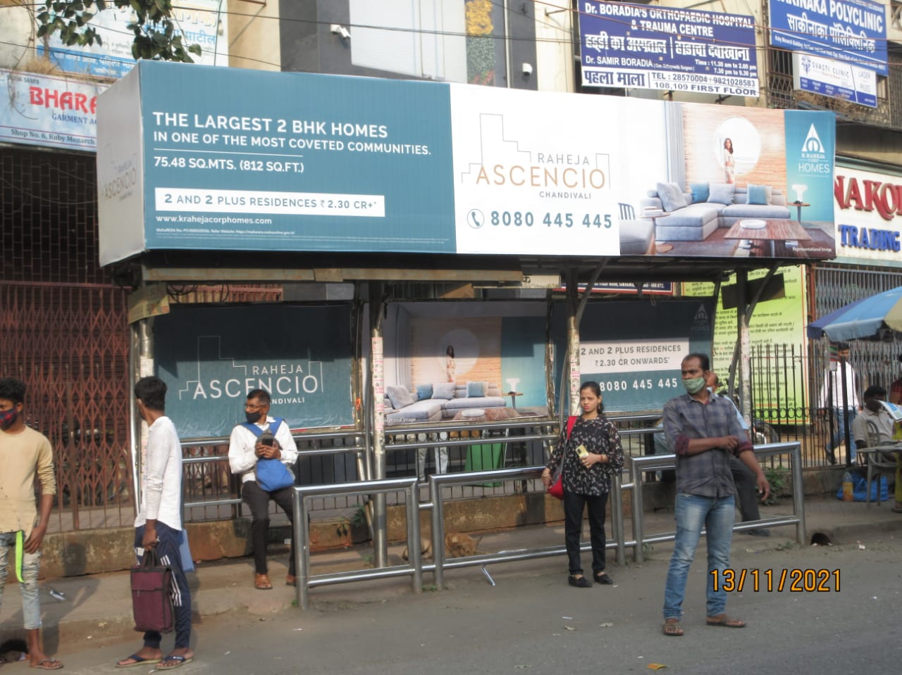 Bus Queue Shelter - Saki Vihar Road - State Bank, Chandivali, Mumbai, Maharashtra Bus Queue Shelter - Saki Vihar Road - State Bank, Chandivali, Mumbai, Maharashtra