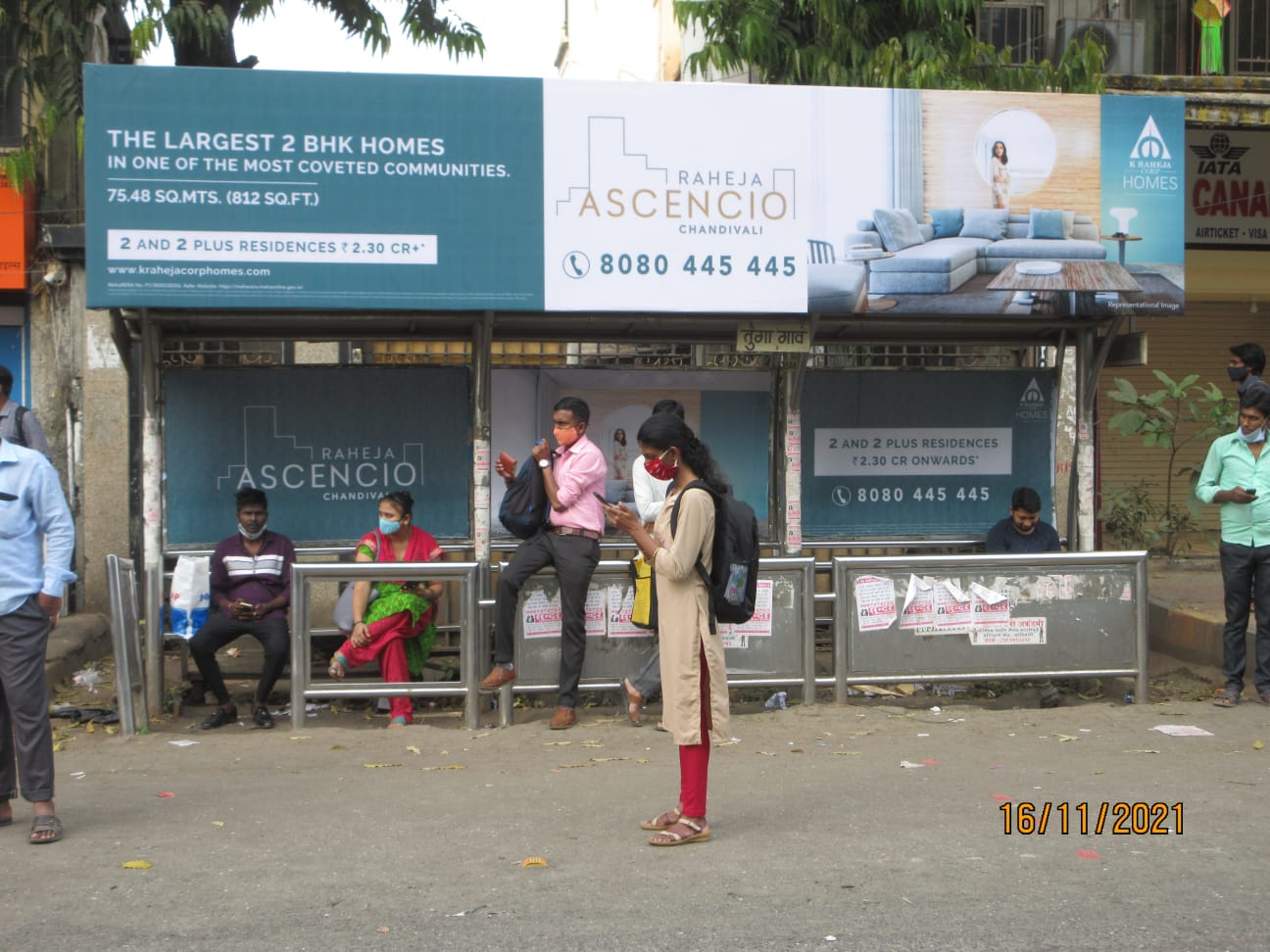 Bus Queue Shelter - Saki Vihar Road - Tunga Village, Chandivali, Mumbai, Maharashtra Bus Queue Shelter - Saki Vihar Road - Tunga Village, Chandivali, Mumbai, Maharashtra