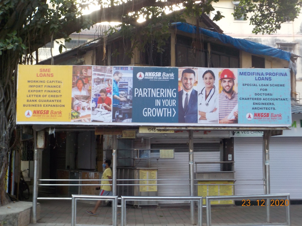 Bus Queue Shelter - Gokhale Road (North) - R. G. Gadkari Chowk, Dadar (W), Mumbai, Maharashtra Bus Queue Shelter - Gokhale Road (North) - R. G. Gadkari Chowk, Dadar (W), Mumbai, Maharashtra