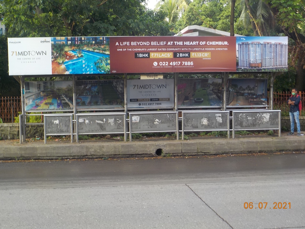 Bus Queue Shelter - V. N. Purav Road - Punjab Wadi, Deonar, Mumbai, Maharashtra Bus Queue Shelter - V. N. Purav Road - Punjab Wadi, Deonar, Mumbai, Maharashtra