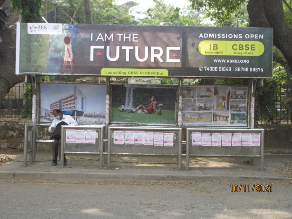 Bus Queue Shelter - Nath Pai Road - Garodia Nagar,   Ghatkopar (E),   Mumbai,   Maharashtra
