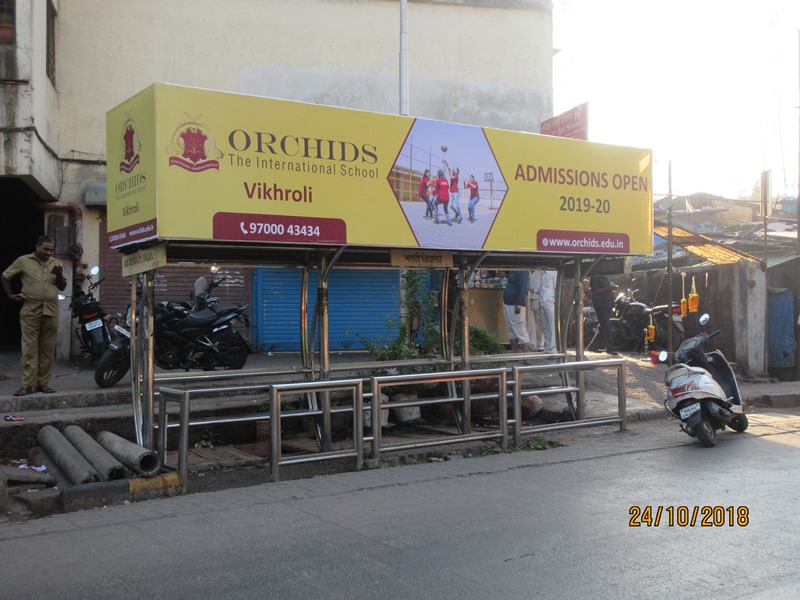 Bus Queue Shelter - Pant Nagar Police Stn. Road - Marathi Vidyalaya, Ghatkopar (E), Mumbai, Maharashtra Bus Queue Shelter - Pant Nagar Police Stn. Road - Marathi Vidyalaya, Ghatkopar (E), Mumbai, Maharashtra