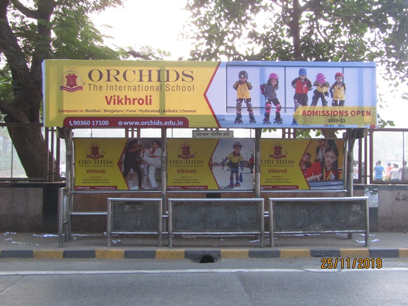 Bus Queue Shelter - Pant Nagar Police Stn. Road - Pant Nagar Police Stn,   Ghatkopar (E),   Mumbai,   Maharashtra