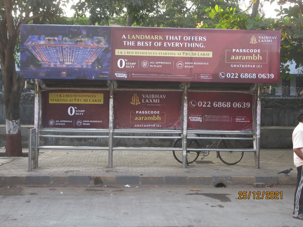 Bus Queue Shelter - L. B. S. Road - Narayan Nagar, Ghatkopar (W), Mumbai, Maharashtra Bus Queue Shelter - L. B. S. Road - Narayan Nagar, Ghatkopar (W), Mumbai, Maharashtra