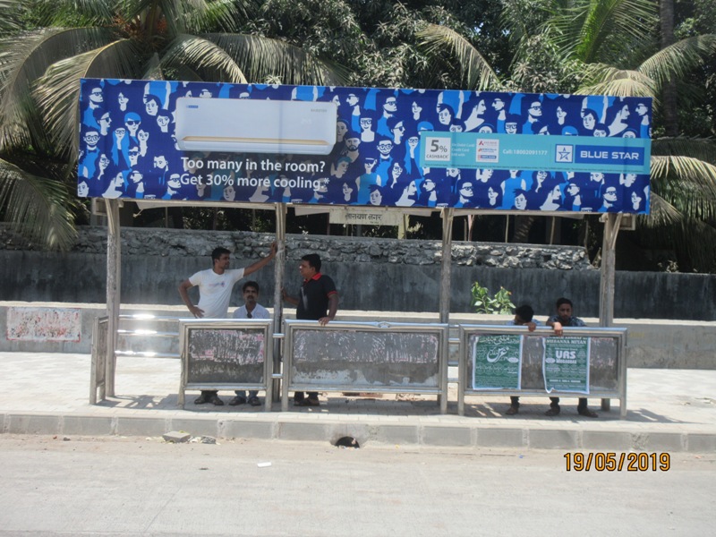 Bus Queue Shelter - L. B. S. Road - Narayan Nagar,   Ghatkopar (W),   Mumbai,   Maharashtra