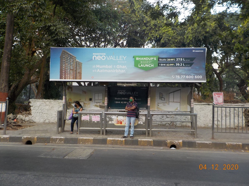 Bus Queue Shelter - L. B. S. Road - Huma Cinema, Kanjurmarg, Mumbai, Maharashtra Bus Queue Shelter - L. B. S. Road - Huma Cinema, Kanjurmarg, Mumbai, Maharashtra