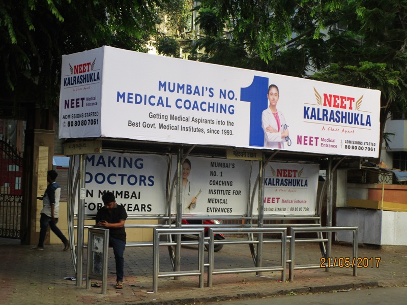 Bus Queue Shelter - Nathalal Parekh Road - Maheshwari Udyan, King Circle, Mumbai, Maharashtra Bus Queue Shelter - Nathalal Parekh Road - Maheshwari Udyan, King Circle, Mumbai, Maharashtra