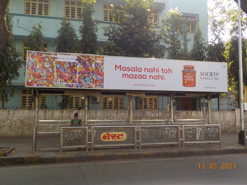 Bus Queue Shelter - Nathalal Parekh Road - Khalsa College, Matunga (E), Mumbai, Maharashtra Bus Queue Shelter - Nathalal Parekh Road - Khalsa College, Matunga (E), Mumbai, Maharashtra